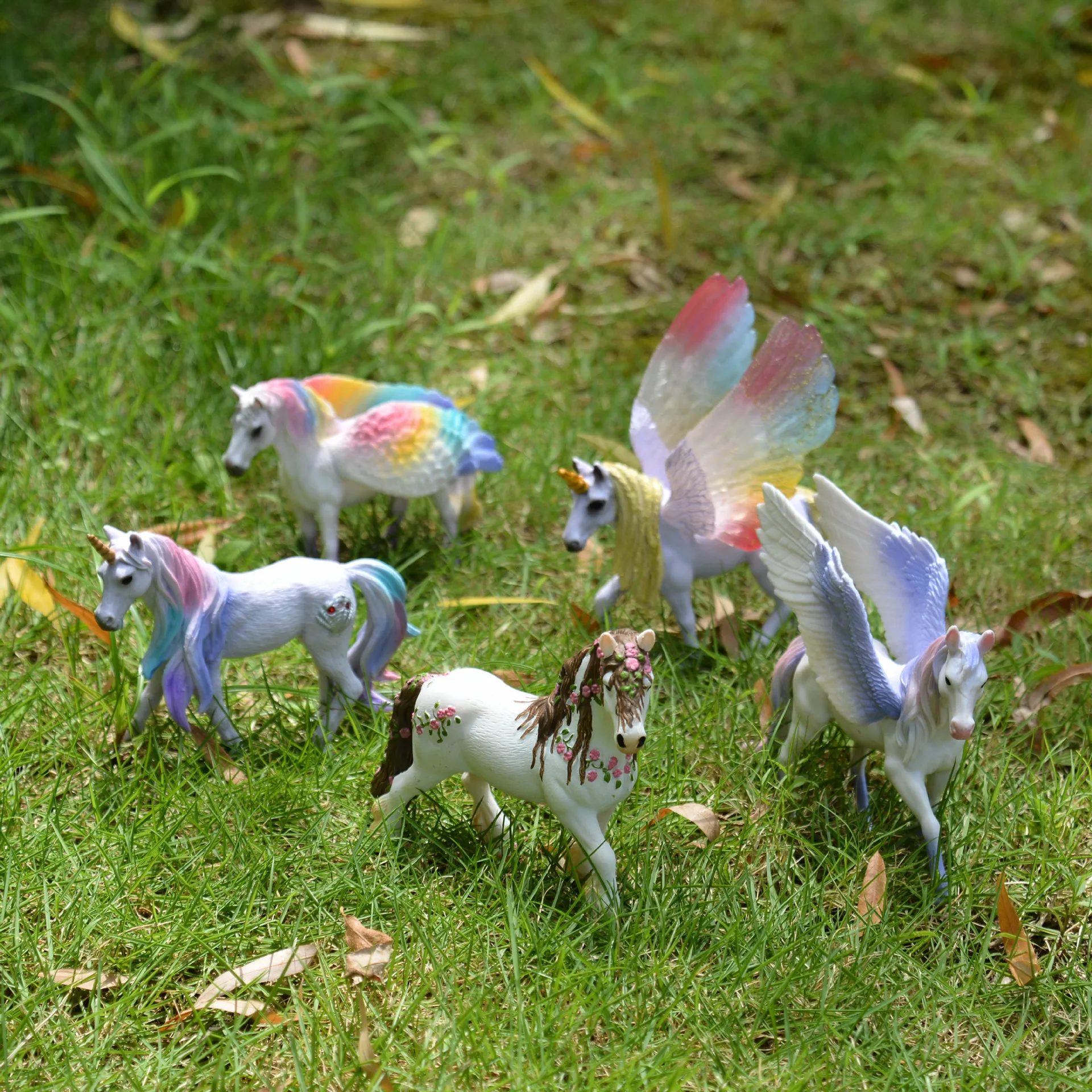 

Pegasus Doll Toy Simulation Mini Animal Model Unicorn Flying Horse Figure Model Wild Figures Kids Toys Figurine