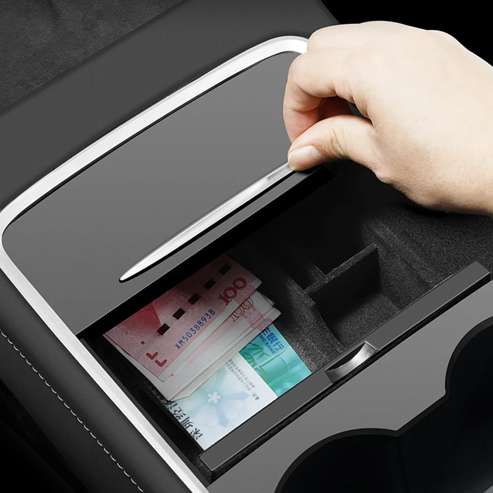 Автомобильная центральная консоль Флокирование Органайзер контейнеры для Tesla