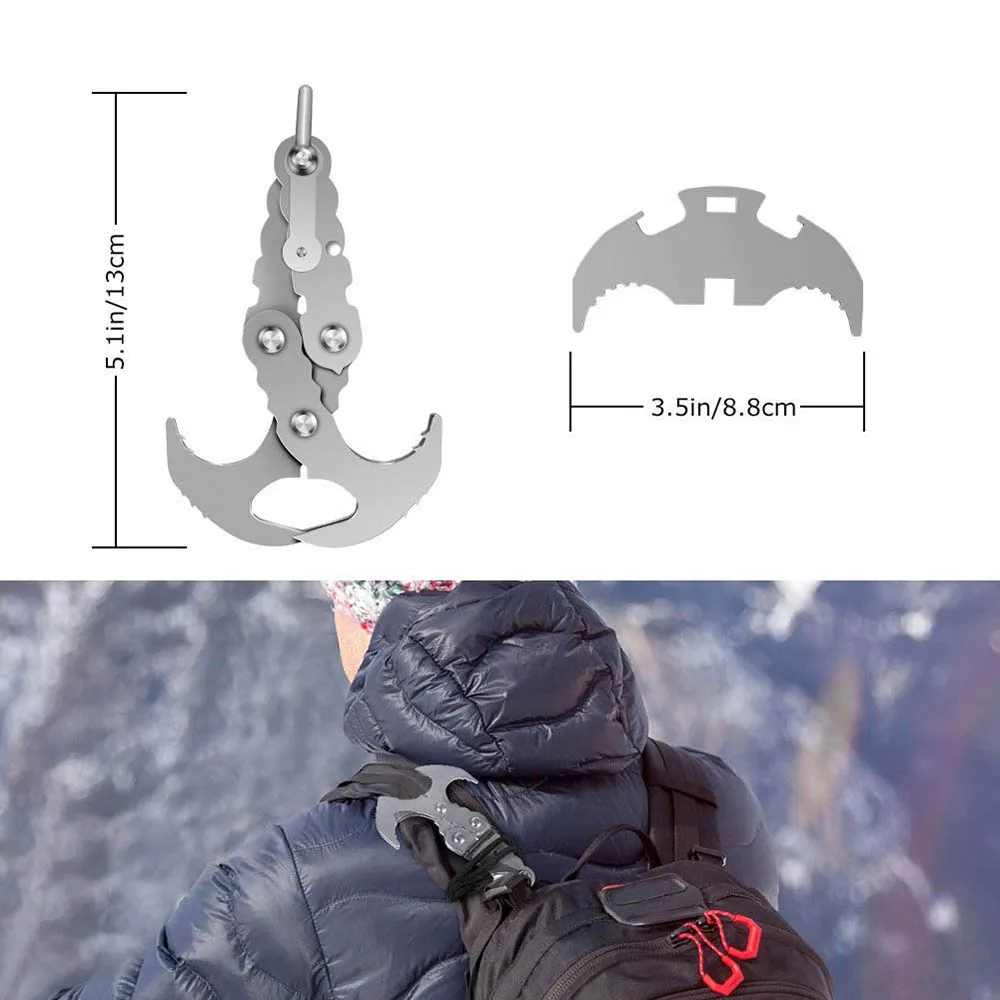 Открытый гравитационный крюк многофункциональный для скалолазания кемпинга