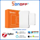 Датчик для дверей и окон SONOFF ZigBee, детектор включениявыключения дверей, уведомления с помощью eWeLink, работает с IFTTT ZBBridge