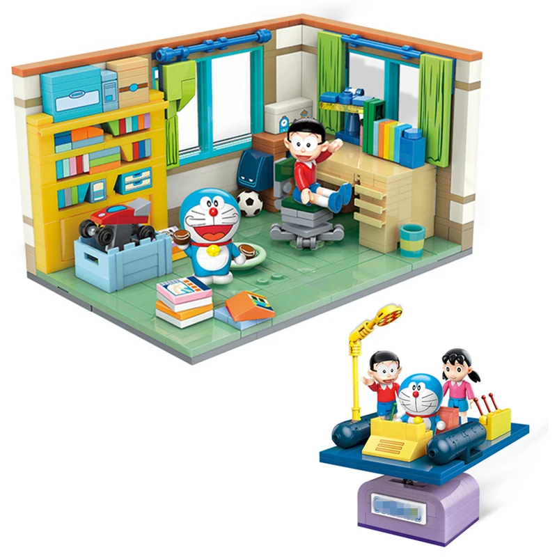 

Highly Restored Doraemon Nobita Nobis`s Room Assembly Time Machine Model Building Blocks Kit Bricks Classic Sets Kids Toys Gift