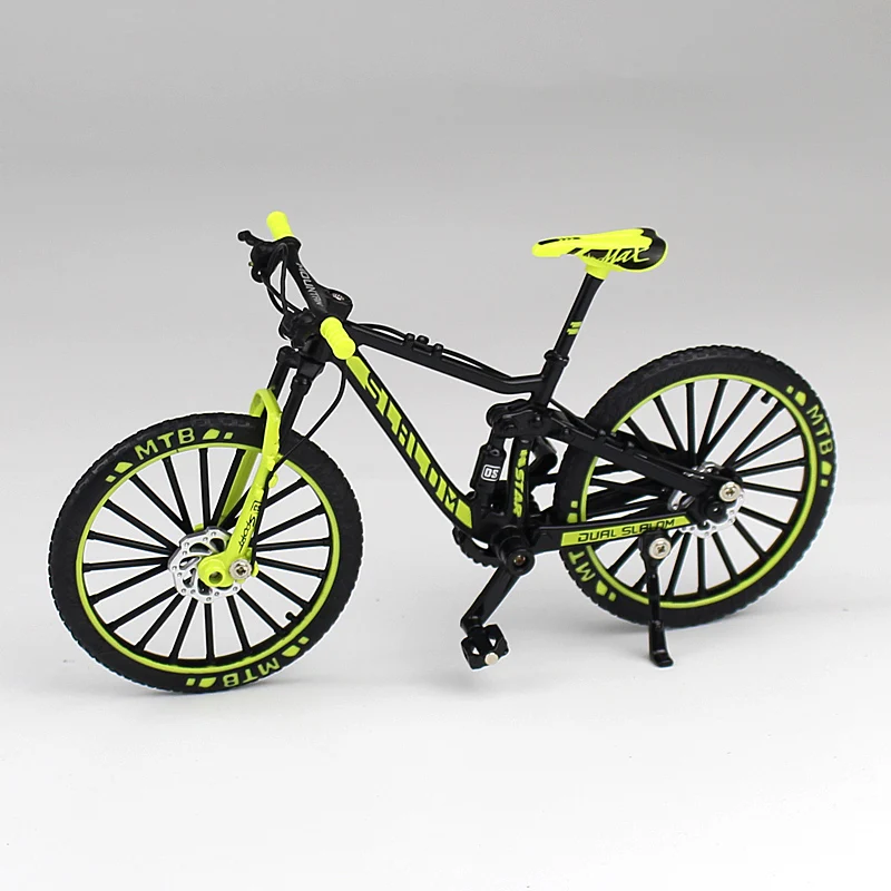 

1:10 Alloy Bicycle Model Diecast Metal Finger Mountain bike Racing Toy Bend Road Simulation Collection Toys for children