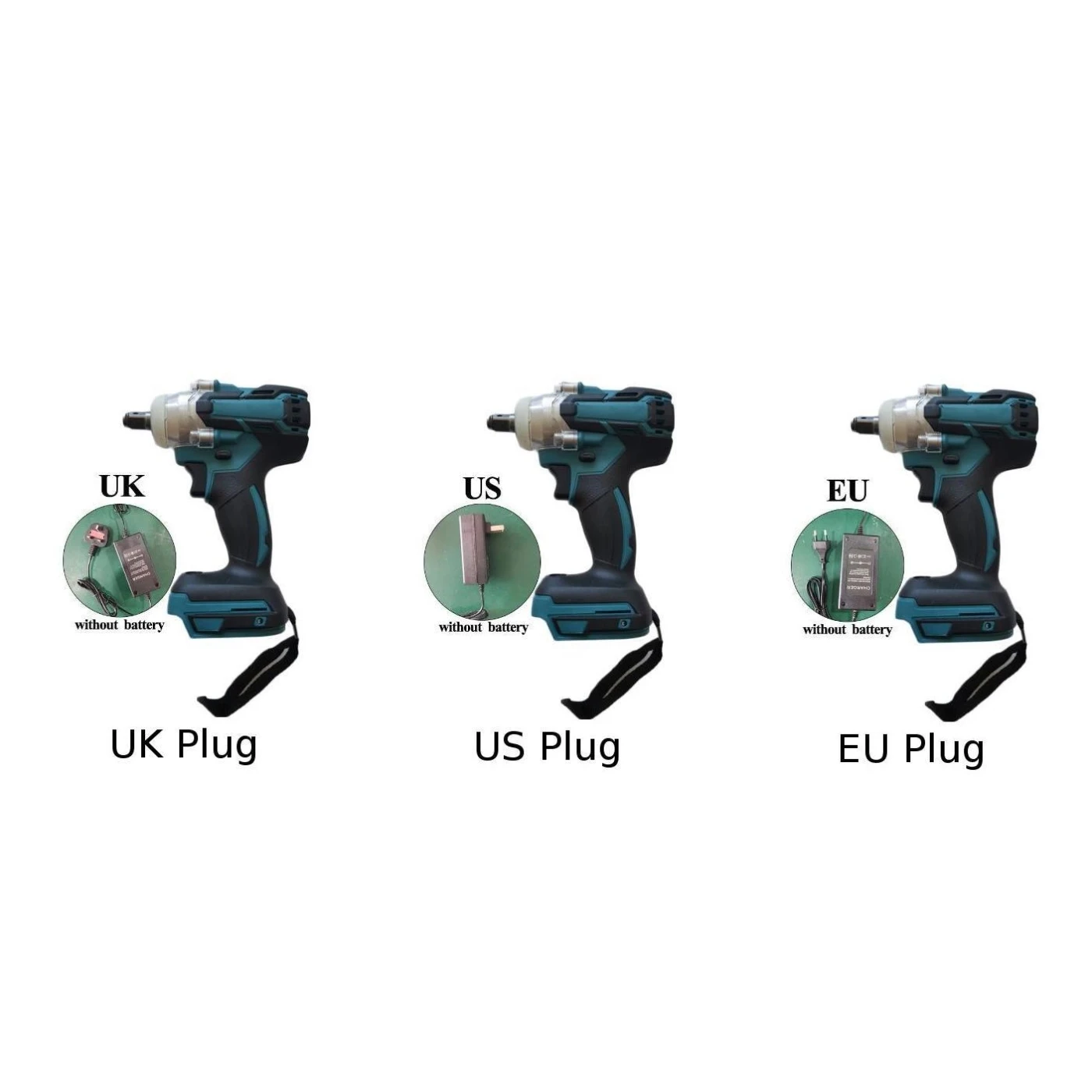 Ударный гайковерт 1/2 дюйма 10-3200 об/мин эргономичный нескользящий перезаряжаемый |