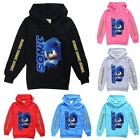 sonic kids autumn spring top hoodies sweatshirt t shirt clothes hooded shirts casual teenager cotton clothing thin tops 2021