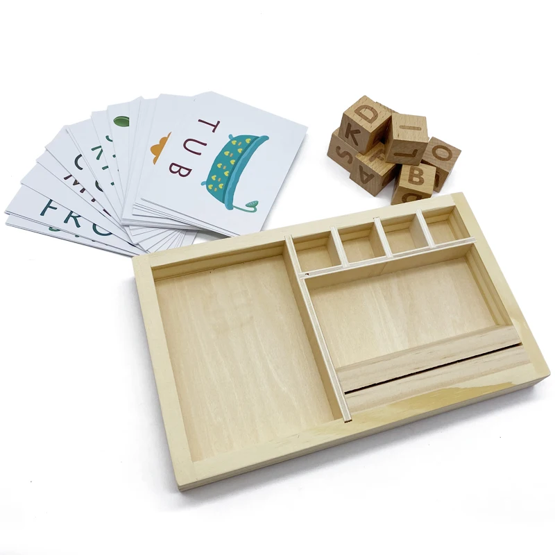 

Деревянный Montessorii материалы дошкольного игрушки для изучения языка Монтессори развивающие игрушки из дерева коробка обучения буквы-игрушк...