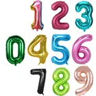 3240 дюймовые шары на день рождения, большой гелиевый шарик из фольги, Свадебный юбилей, вечеринка, украшение, Цифровой шар с цифрами, воздушные шары
