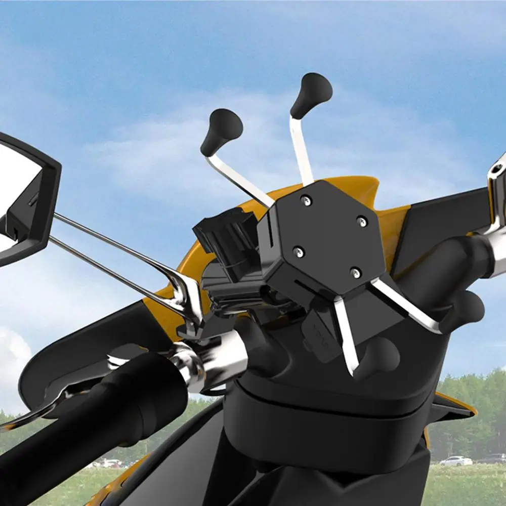 

Motorcycle Scooter X-Type Charger Mobile Phone Holder Bracket Usb Car Charging