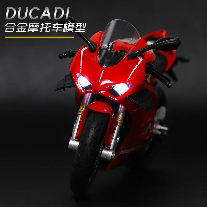 Реплика игрушечной модели Ducati V4S в масштабе 1:12 со звуком и светильник подарок на