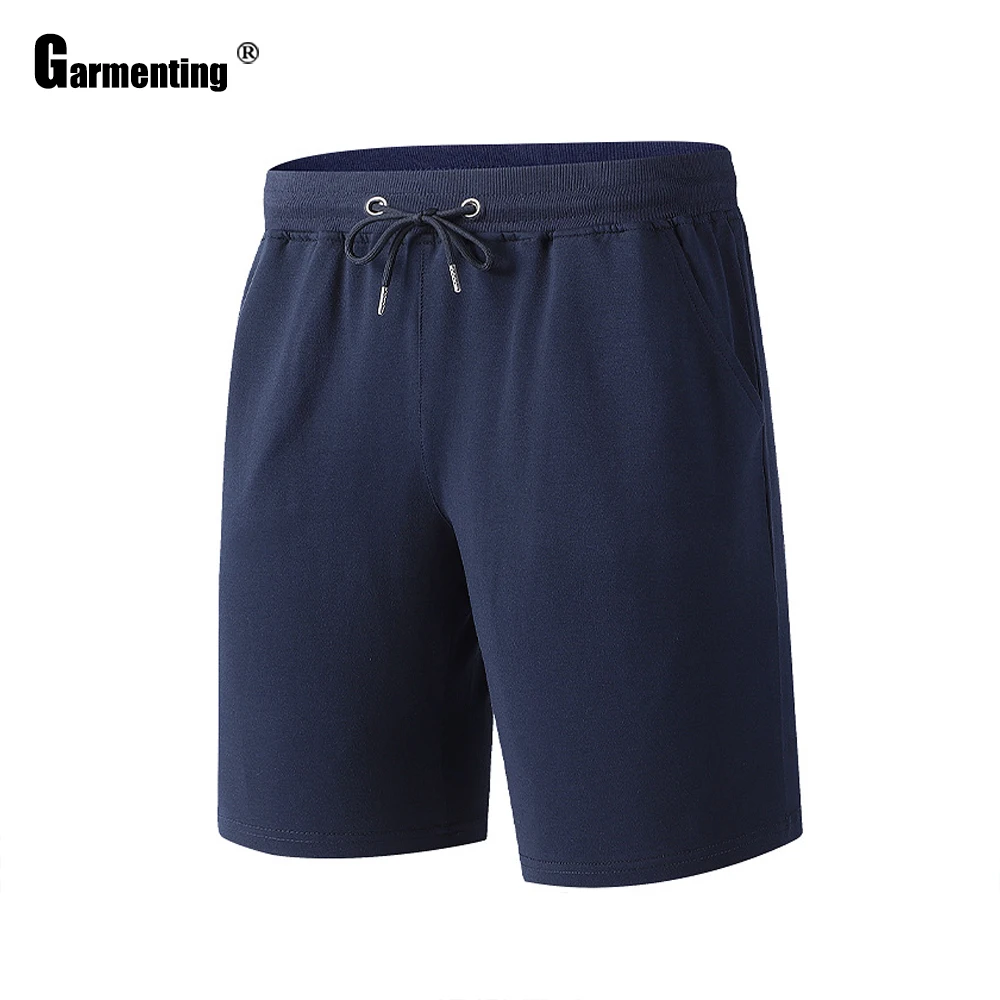 Men Fashion Leisure Shorts New Summer Loose Navy Black Drawstring Shorts Male Casual Short Pants Mens Clothing Plus Size S-5XL