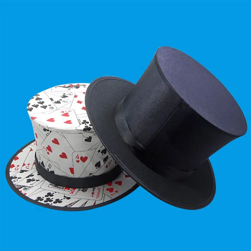 

Black Folding Top Hat Spring Magic Tricks Essential Supplies Stage Accessories