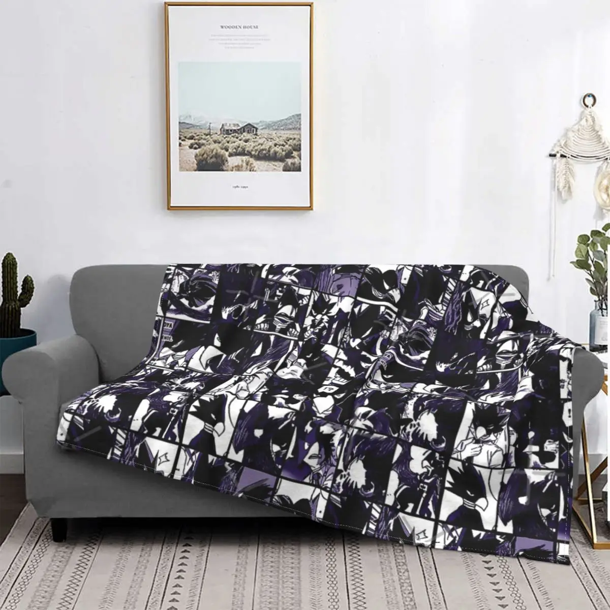 

Tokoyami Fumikage Blanket Bedspread Bed Plaid Comforter Bed Covers Kawaii Blanket Children'S Cover