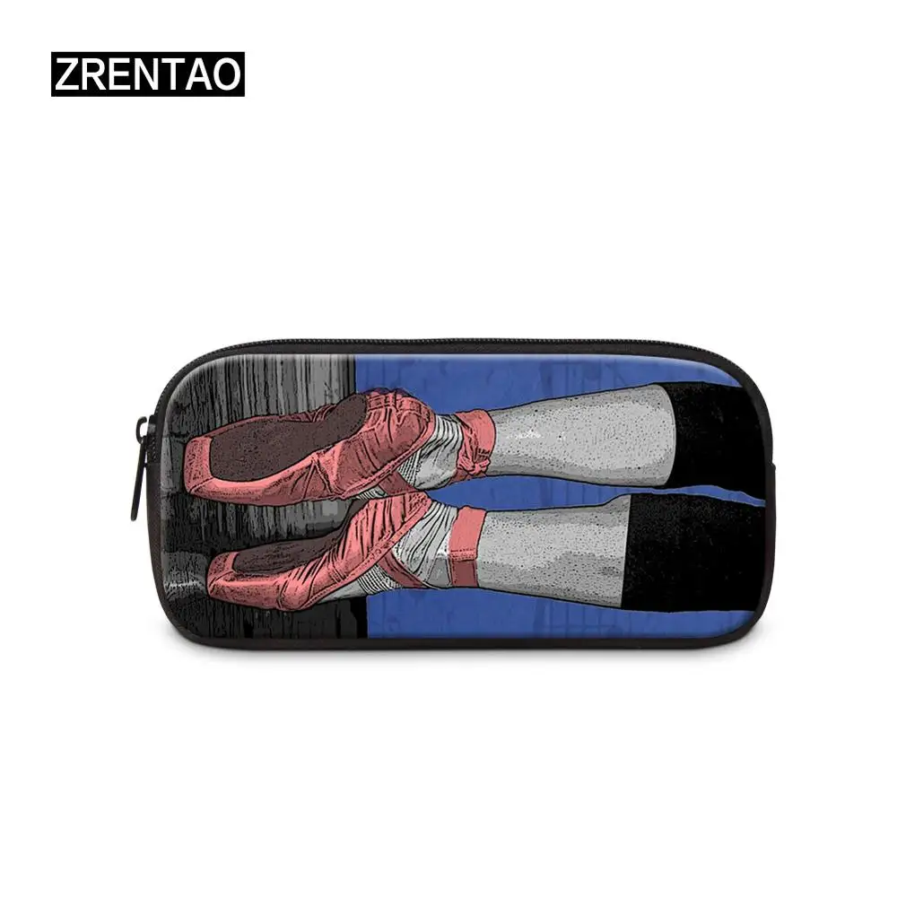Pencil Bag 12 Школьная/Офисная Дамская большая холщовая косметичка на молнии для детей, студентов, карандаши, сумки, чехол, персонализированные Пеналы, балетные танцы, печать - Цвет: Pencil Bag 12