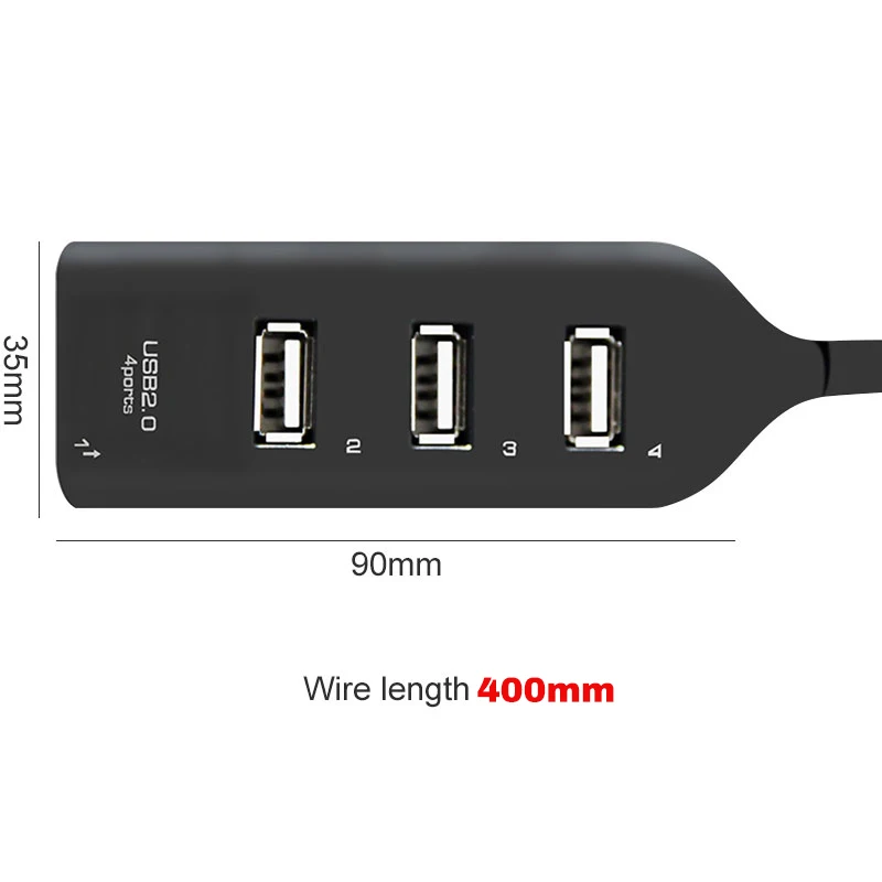 USB 2,0 концентратор 4 порта для MacBook Air многопортовый USB 2,0 высокоскоростной разветвитель ноутбука Настольные аксессуары USB Hab док-станция настольная ступица адаптер