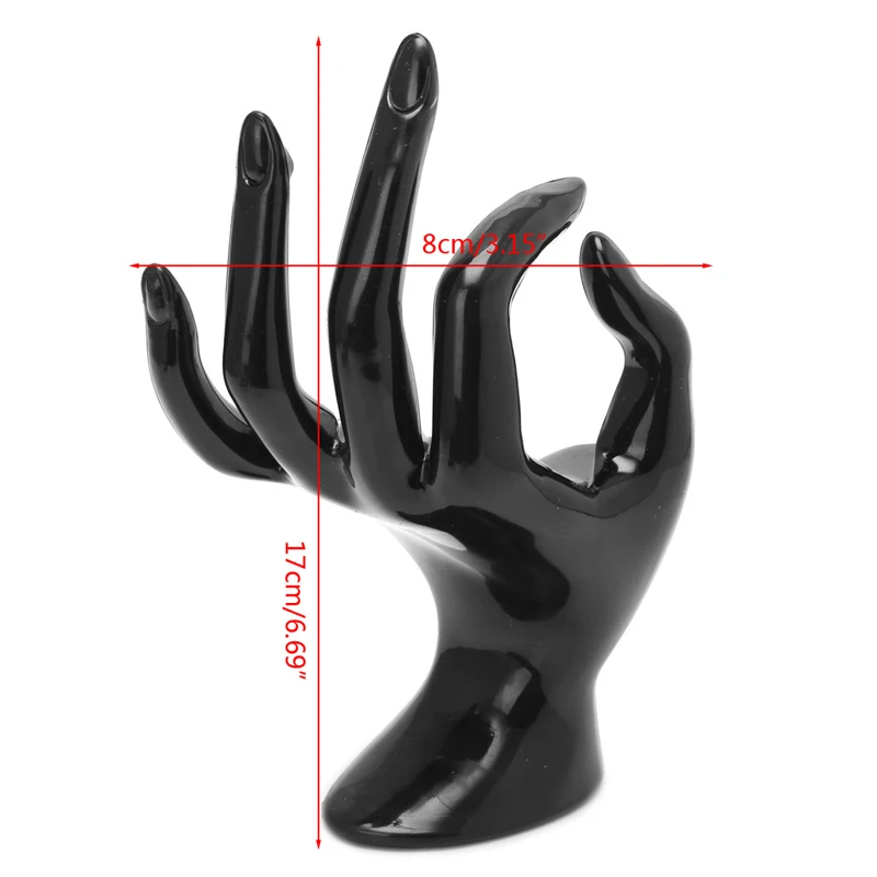 

4 Color Mannequin Ok Hand Finger Glove Ring Bracelet Bangle Jewelry Display Stand Holder