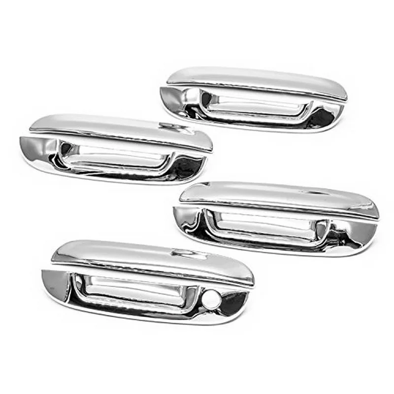 

with 1 Keyhole 4 Car Door Handle Covers ABS Chrome Trims Decorations Auto Door Handle Cover For C\adillac C\TS 2003-2007