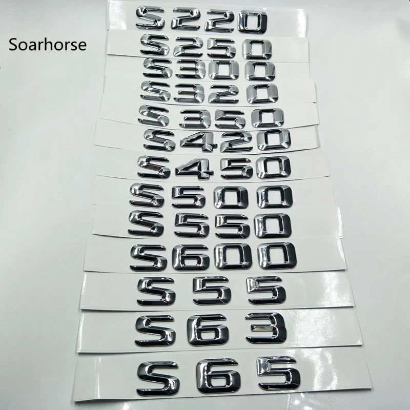 

For Mercedes Benz S Class W220 W221 S220 S250 S300 S320 S350 S420 S450 Rear Letters Emblem Badges Logo Sticker