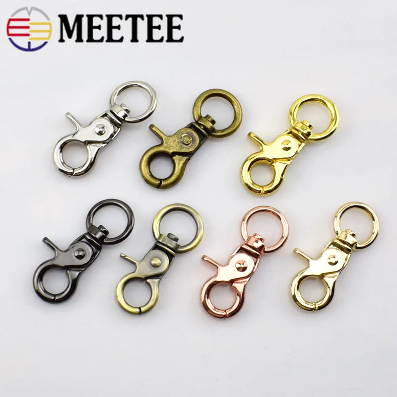 Meetee 5 шт. металлическая сумка пряжка кольцо для ключей застежки зажимы пряжки