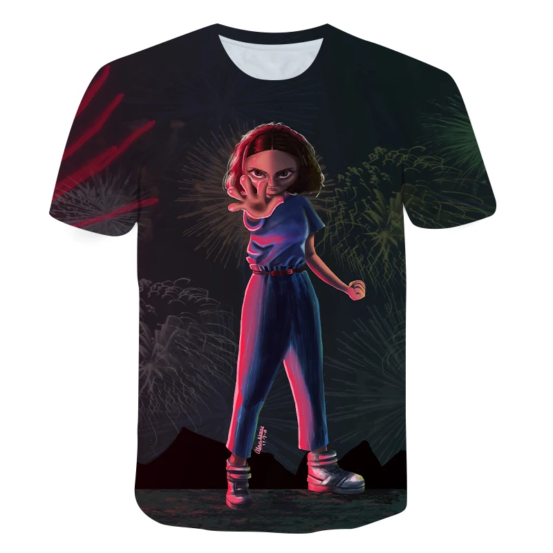 

3D Strange Story Surrounding Stranger Things T Shirts Boy/Girl Short Sleeve T-Shirts Fashion Funny Boy Girl Summer New Clothes