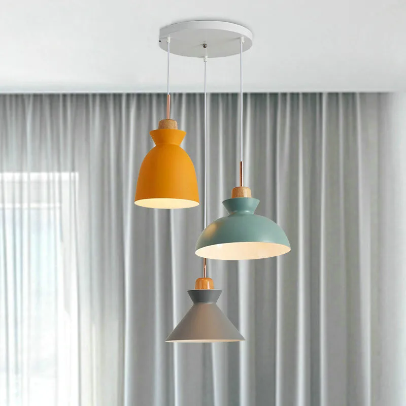 Скандинавская люстра s Makaron железная Подвесная лампа для гостиной столовой кухни
