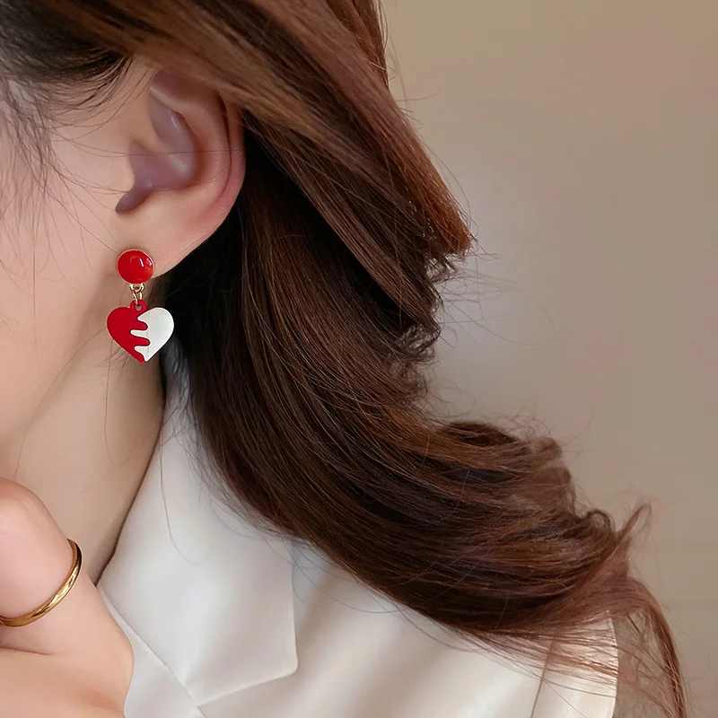 

DREJEW красные серьги Модные ювелирные изделия звезда серьги-гвоздики Милая бижутерия для женщин новогодние серьги трендовые корейские аксес...