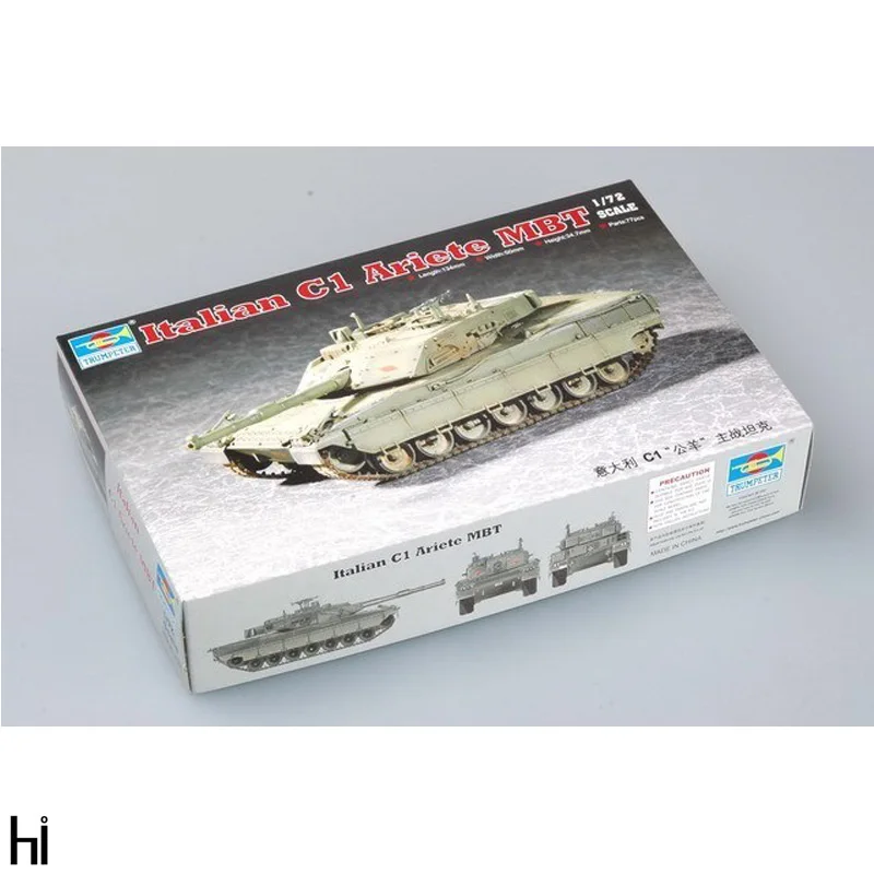 

Trumpeter 07250 1:72 Scale Italian C1 Ariete Main Battle Tank MBT Plastic Assembly Model Building Kit