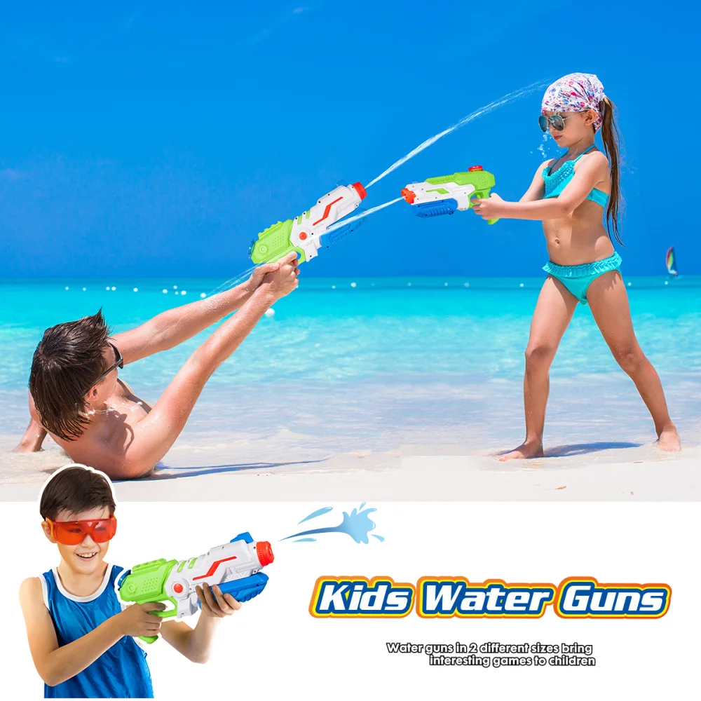 

Toyvian 2pcs Water Guns Shooter Summer Swimming Pool Beach for Children Kids