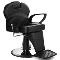 classic black barber haircut hairdressing chair hydraulic beauty salon tattoo height adjustable headrest with locking system