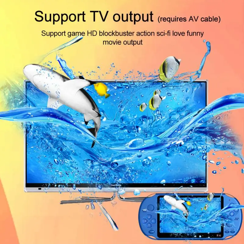 

Handheld Game Console Nostalgic 5.1 Inch HD Large Screen 8G Double-rocker X12 Classic Game Retro Mini Handheld MP5 Video Game