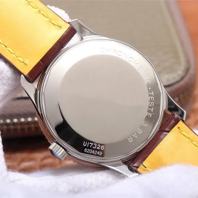 

New Luxury Mens Watch Leather Stainless Steel Bracelet Quartz Chronograph Sapphire Glass Stopwatch Sport Black Blue Watches