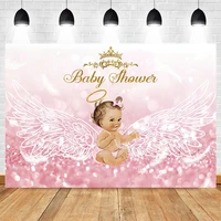 baby princess birthday photography backdrop angel party decor pink spots photographic background photophone booth photo studio