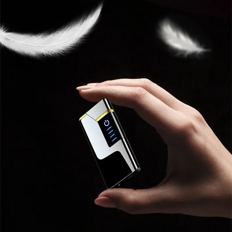 Металл отпечатков пальцев сенсорная сигарета перезаряжаемая дуговая импульсная