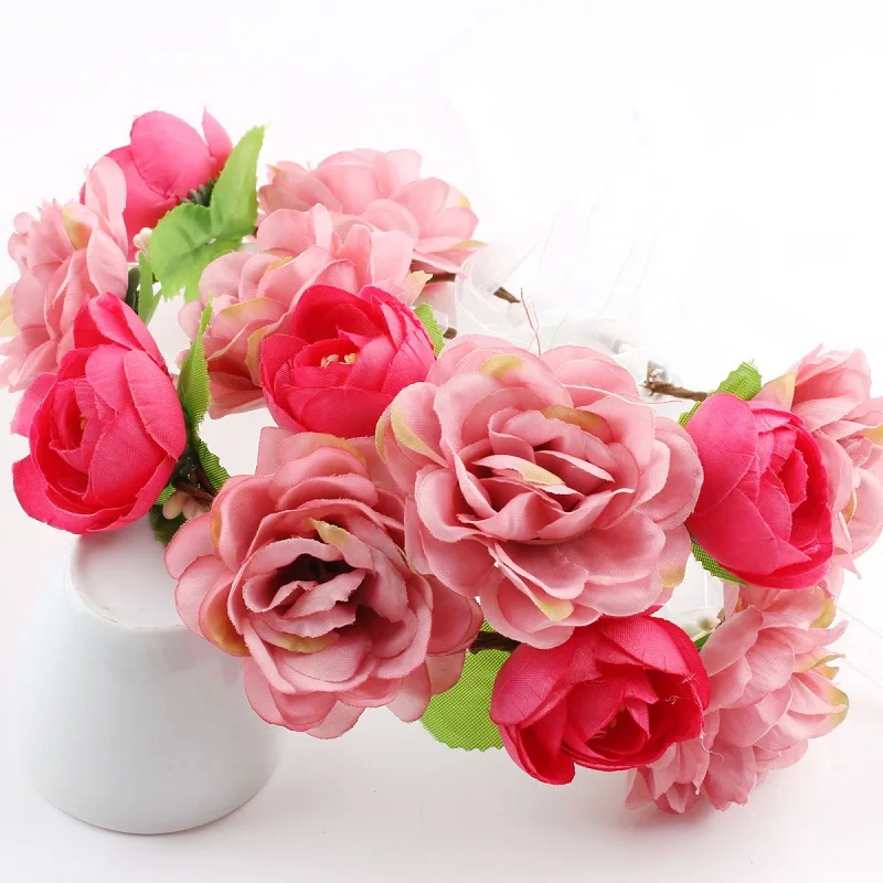 1 шт. головной венок искусственный цветок волос свадебный аксессуар декоративные