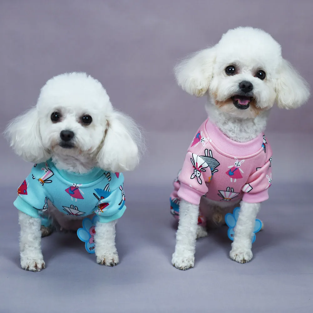 Одежда для домашних животных Премиум теплый флис Повседневный принт щенок