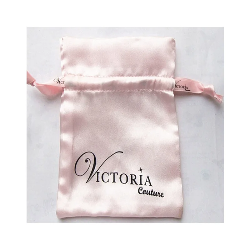 Атласная сумка на шнурке с логотипом заказ дорожные подарочные пакеты для