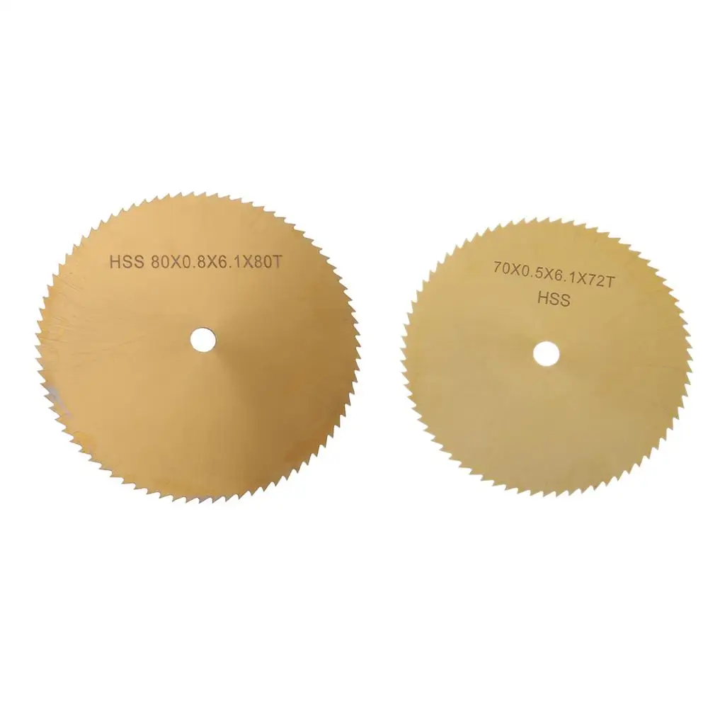

70/80mm HSS TI-coated Circular Saw Blade Metal Woodworking Plastic Cutting 6mm
