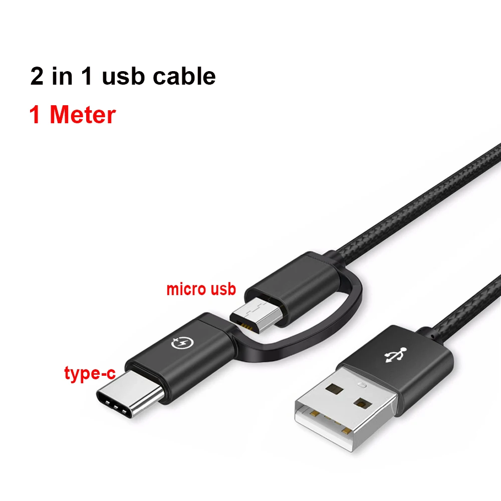 usb cable QC 3,0 светодиодный дисплей Автомобильный адаптер питания зарядное устройство для телефона type-C Быстрая зарядка QC3.0 два порта usb прикуриватель источник питания - Тип штекера: usb cable