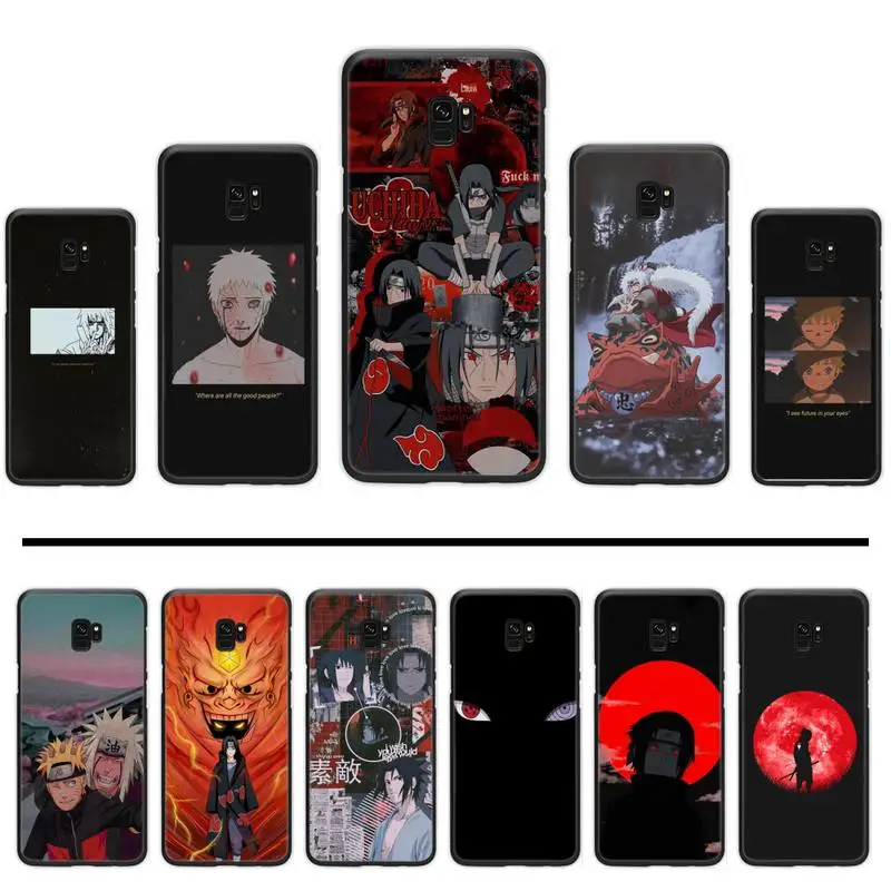 Аниме Наруто Итачи новое поступление черный чехол для мобильного телефона Samsung S6