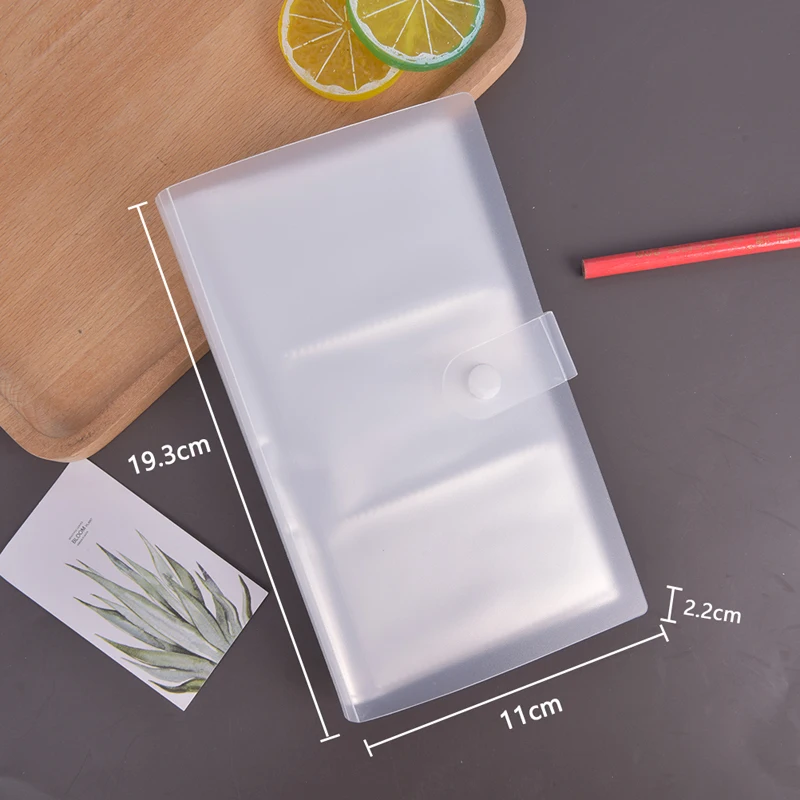 

1pc 120 Slots ID Holders PP Matte Business Card Book Large Capacity Business Card Clip Ticket Collection Book Card Stocks