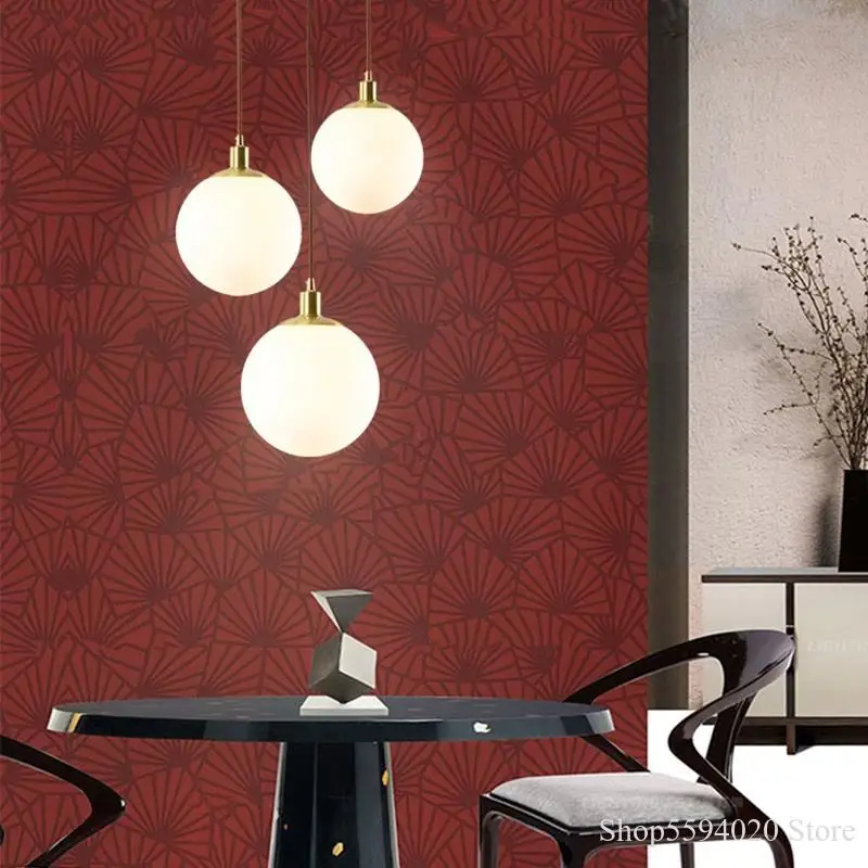 Современный стеклянный шар светодиодные подвесные лампы для спальни гостиной