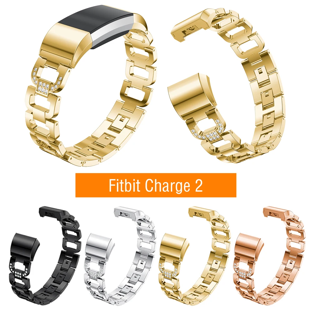 2020 металлический ремешок для браслета Fitbit Charge 2 Смарт часы браслет из нержавеющей
