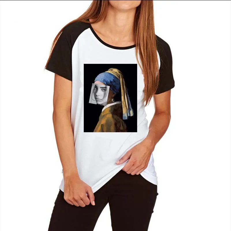 Kpop Billie Eilish Футболка Harajuku вентиляторы белый хлопок для мужчин Camiseta Mujer Лидер