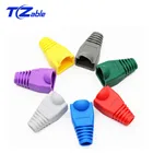 Сетевой адаптер RJ45, многоцветная защита для головки кабеля 8P8C Cat5 Cat5e Cat6, ПВХ резиновая оболочка