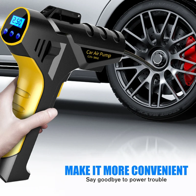 Precio Bomba De Aire Inalámbrica 150PSI, Compresor De Aire Portátil De 120W, 25L/MIN, Inflador De Neumáticos Para Coches, Bicicletas, Exteriores, Inflable