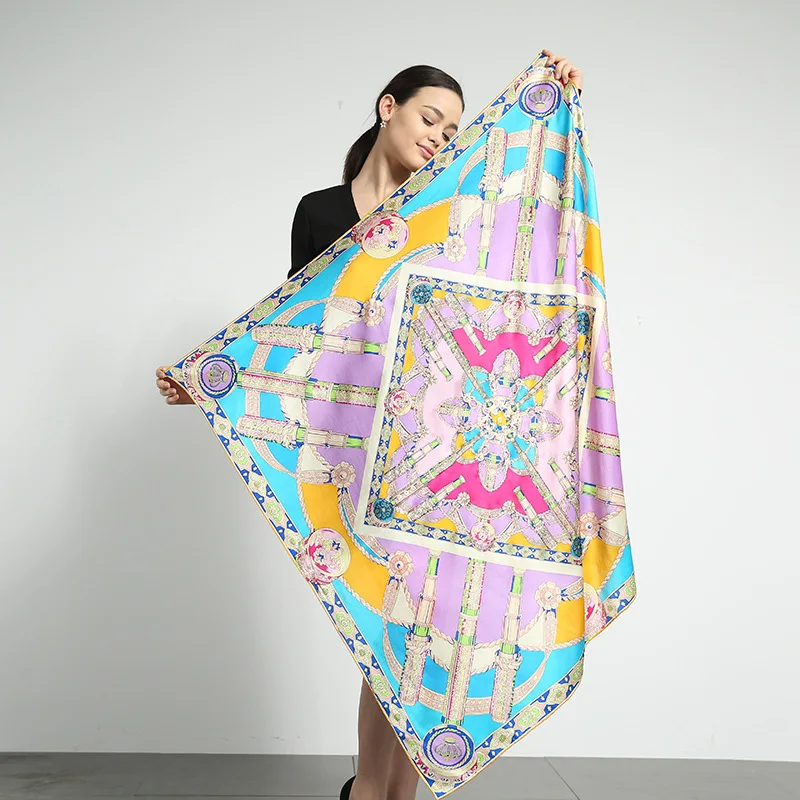 

New silk scarf/scarf "crown" heavy weight silk satin mulberry silk scarf/large shawl