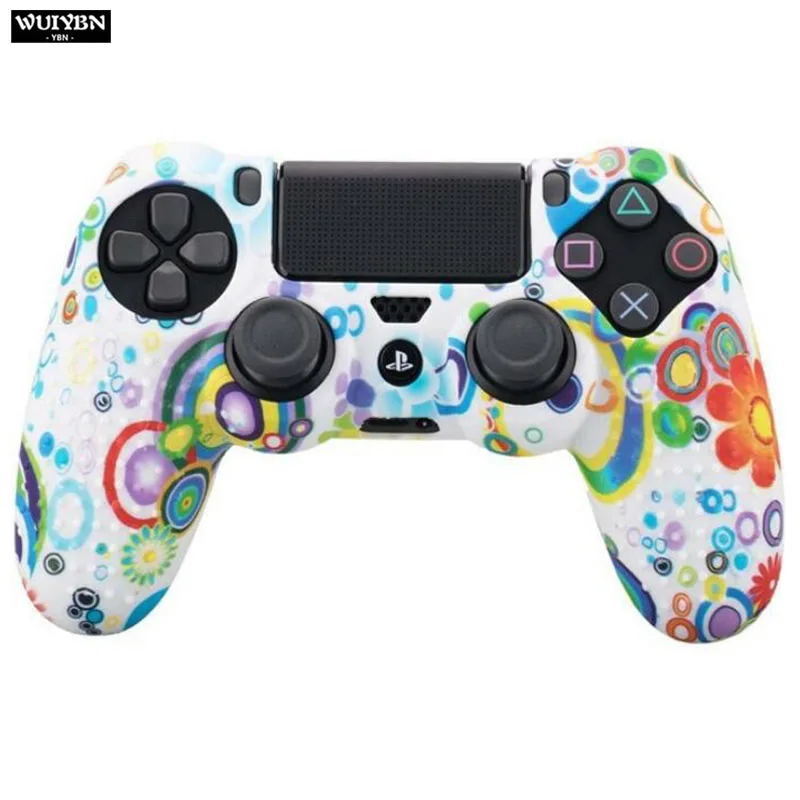 color 8 WUIYBN PS4 Цветной силиконовый защитный чехол геймпад Противоскользящий рукав для SONY playstation Dualshock 4 DS4 Pro тонкий контроллер - Цвет: color 8