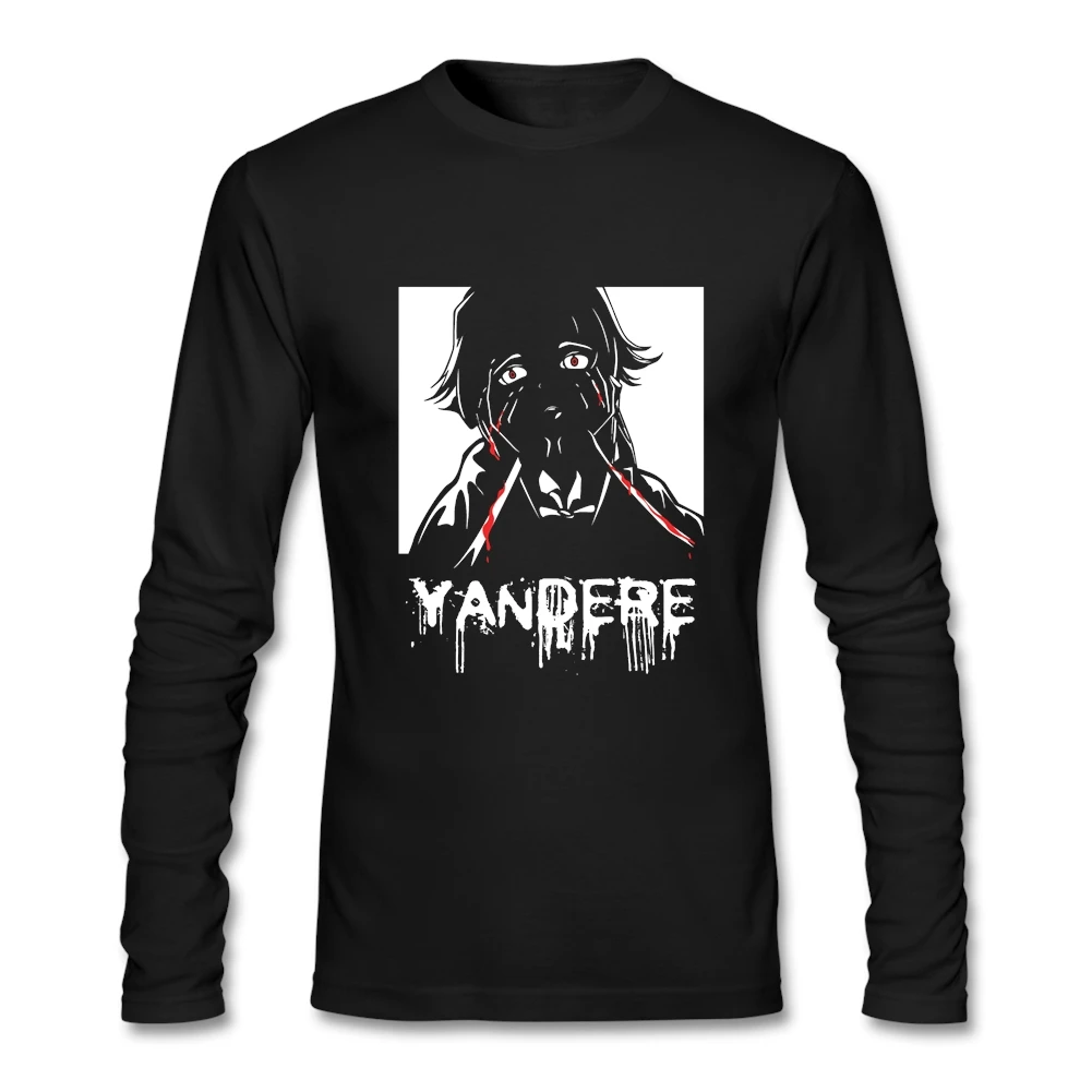 Футболка мужская хлопковая с длинным рукавом Повседневная рубашка принтом аниме