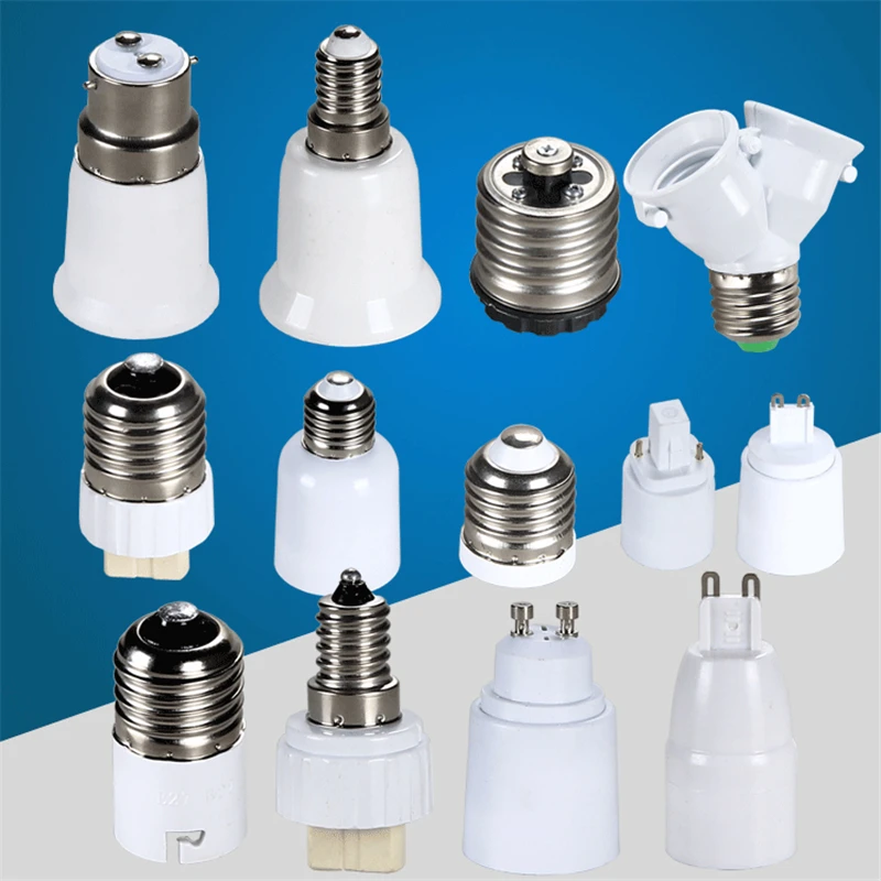 

E27 E14 B22 GU10 G9 E40 spiral traditional LED bayonet conversion size screw head lamp holder accessories