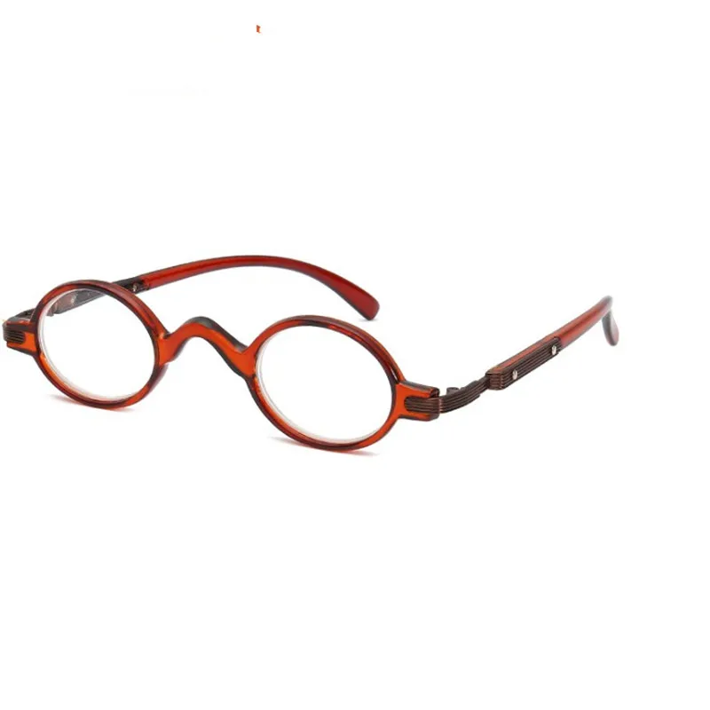 GNS16Brown Круглые ультралегкие ретро очки для чтения, мужские и женские очки из смолы с прозрачными линзами, прочная оправа, очки для пресбиопии 1,0 1,5 2,0 2,5 3,0 3,5 4,0 - Цвет оправы: GNS16Brown