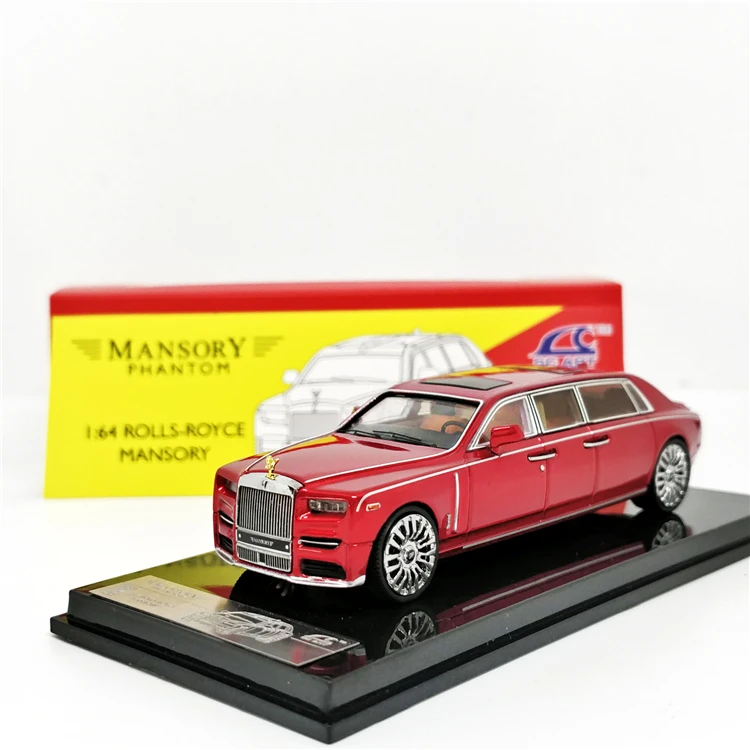 

SMALLCARART 1:64 Rolls-Royce EWB Phantom Extended Edition VIII Matte black/Glass Red Diecast Model Car