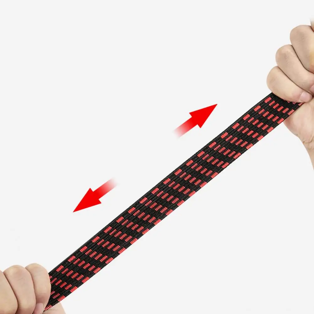 

Adjustable Flat Cords Double Hooks Anti-Rust Metal Buckle Luggage Elastic Rope